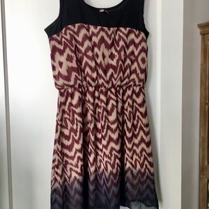 Black/purple/blue dress